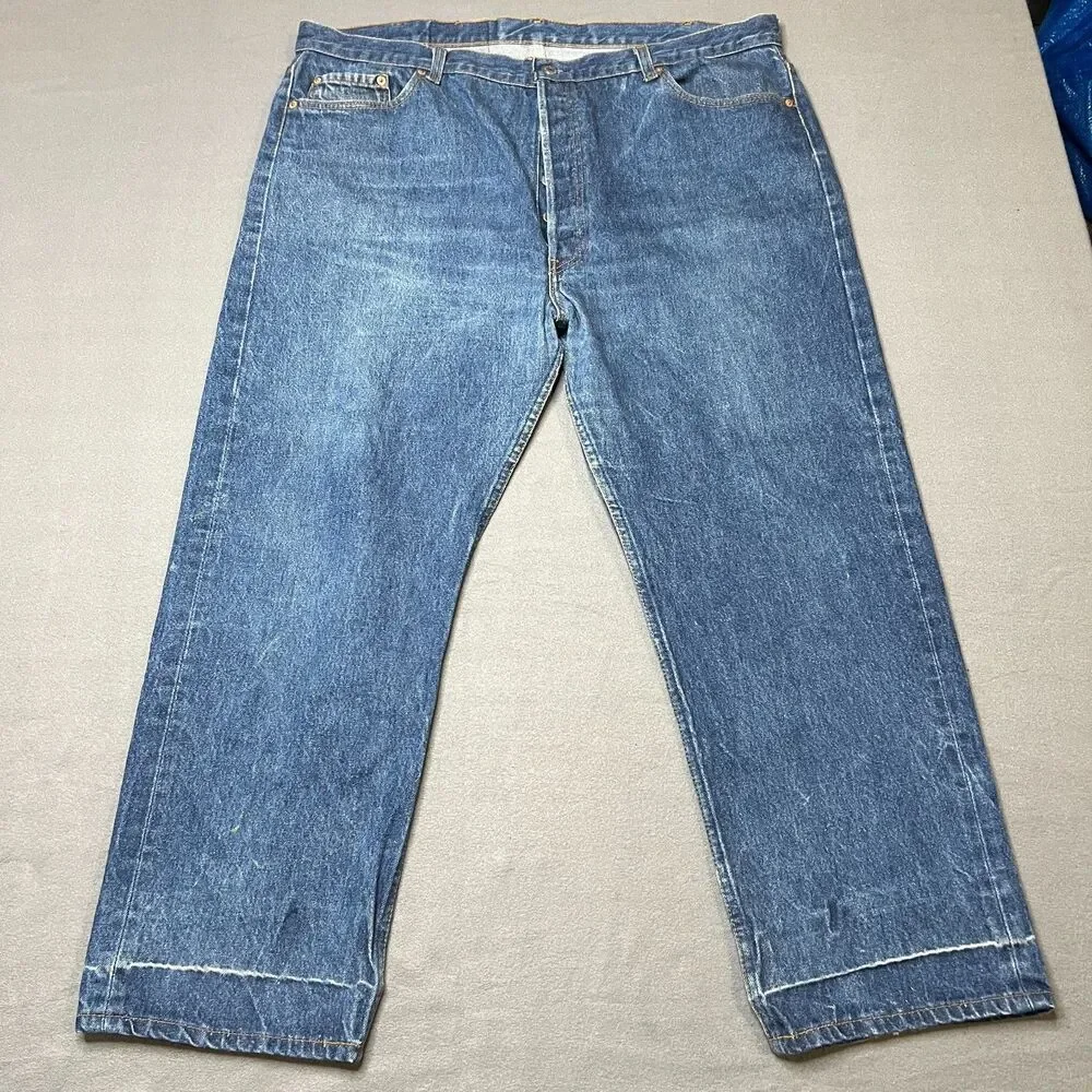 Vintage Levi's 501 Jeans Men's 46x30 (Fits 42x27.5) Blue Cotton Denim Straight